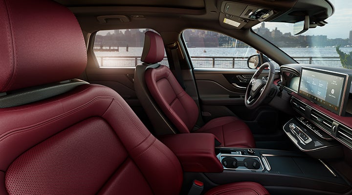 The available Perfect Position front seats in the 2024 Lincoln Corsair® SUV are shown. | Brinson Lincoln of Corsicana in Corsicana TX