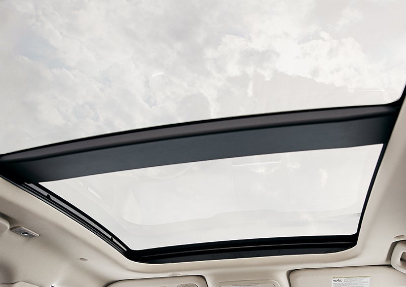 The available panoramic Vista Roof® is shown from inside a 2024 Lincoln Corsair® SUV. | Brinson Lincoln of Corsicana in Corsicana TX