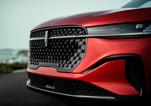 The sleek grille of a 2024 Lincoln Nautilus® SUV with the available Jet Appearance Package makes a bold statement. | Brinson Lincoln of Corsicana in Corsicana TX